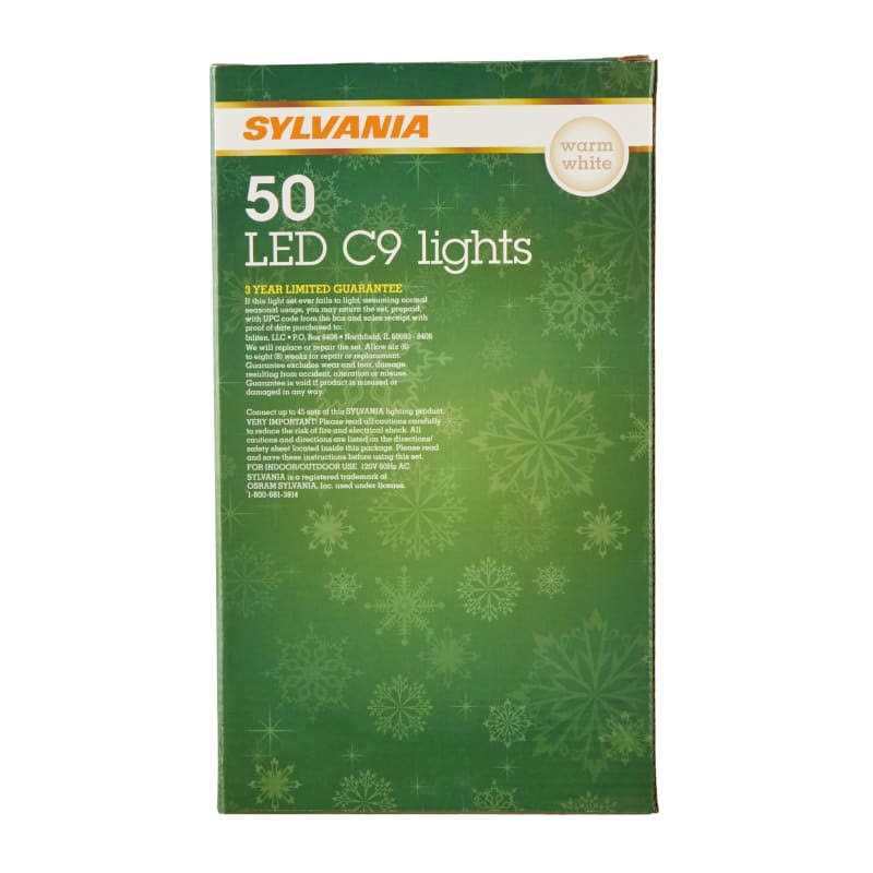 Sylvania 50 Lt C9 Faceted Warm White Set Led Lights