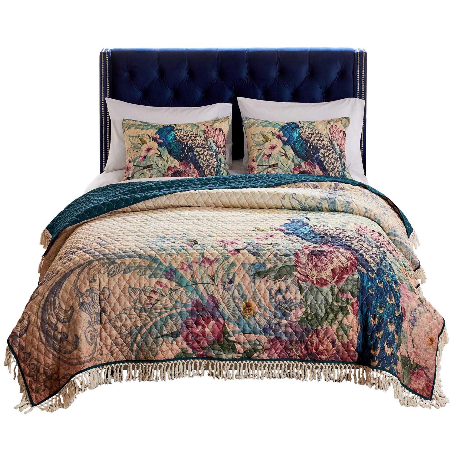 Barefoot Bungalow Eden Peacock Quilt Set
