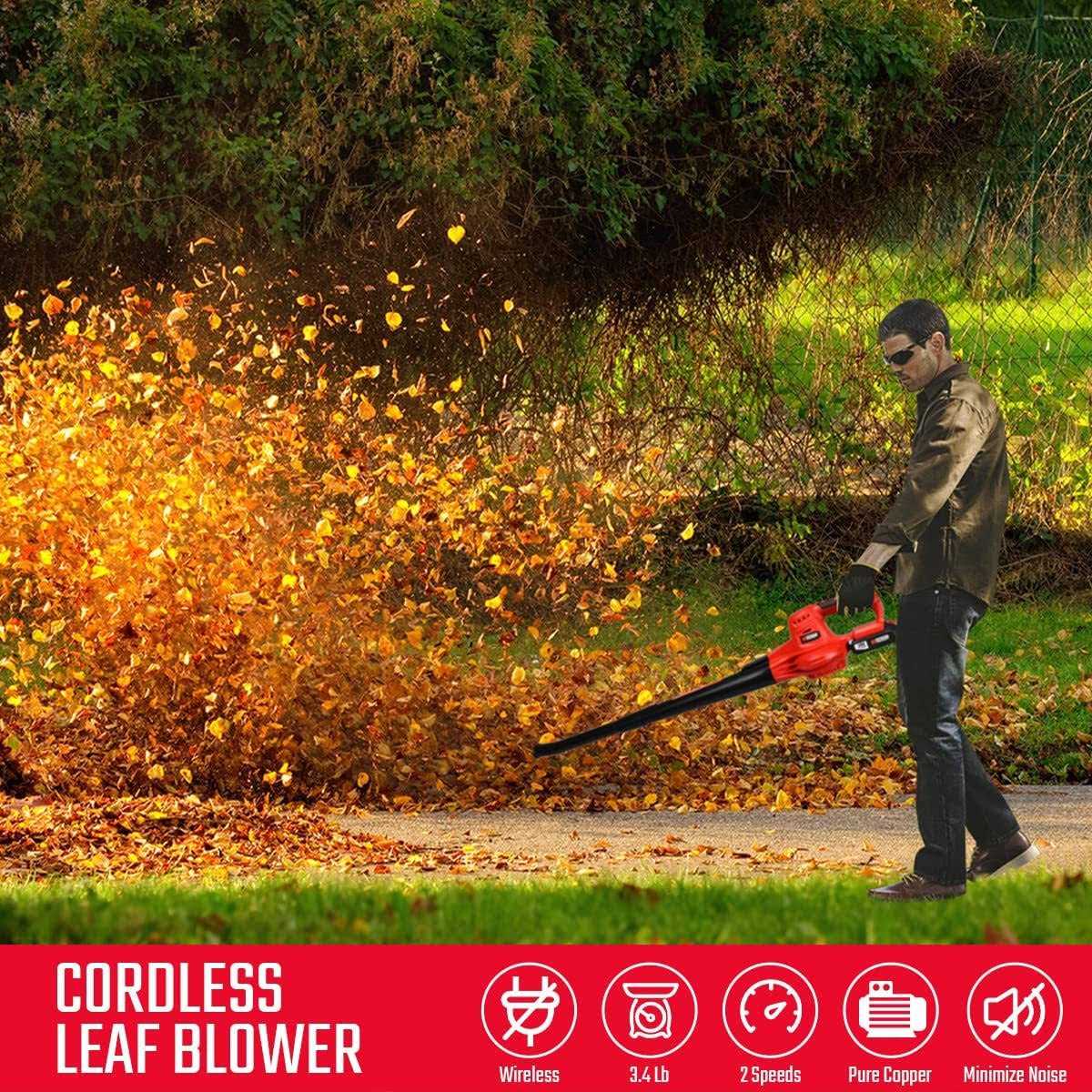 Cordless Leaf Blower 20V Battery Powered Leaf Blower