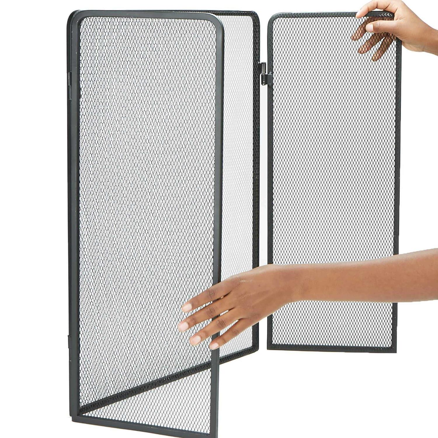 3 Panel Steel Fireplace Screen Mind Reader