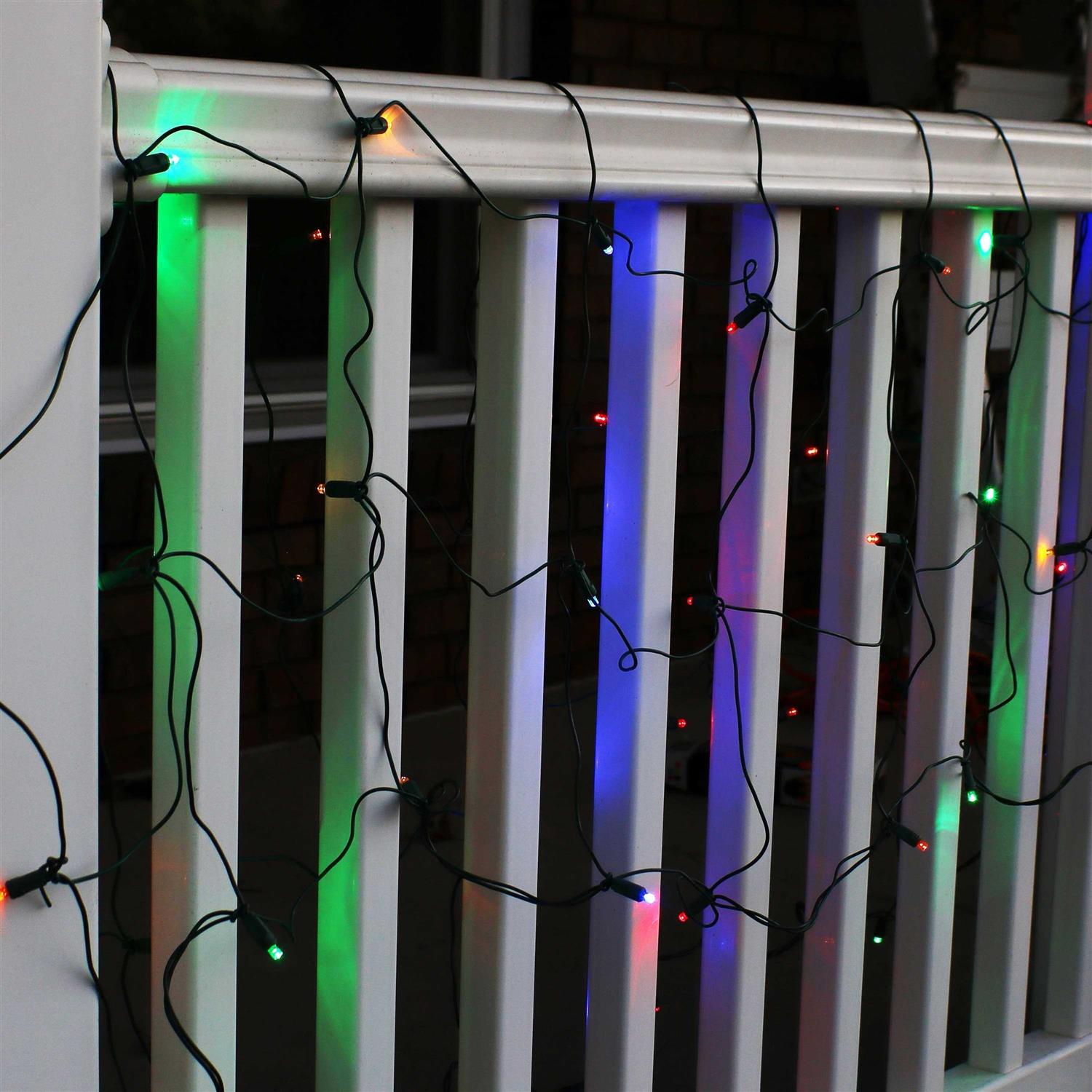 Sunnydaze 70-Count 5mm Wide Angle 6′ x 4′ LED Netted Lights