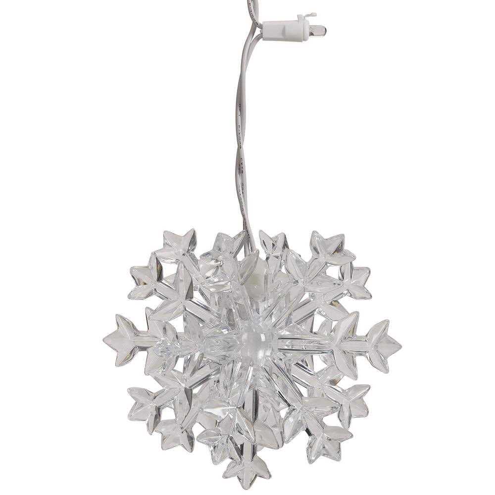 70L Cool White Christmas LED Dome Icicle Lights with Snowflakesa Home Accents Holiday