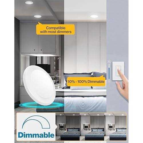 Sunco Lighting 5 inch / 6 inch Flush Mount Disk LED Downlight