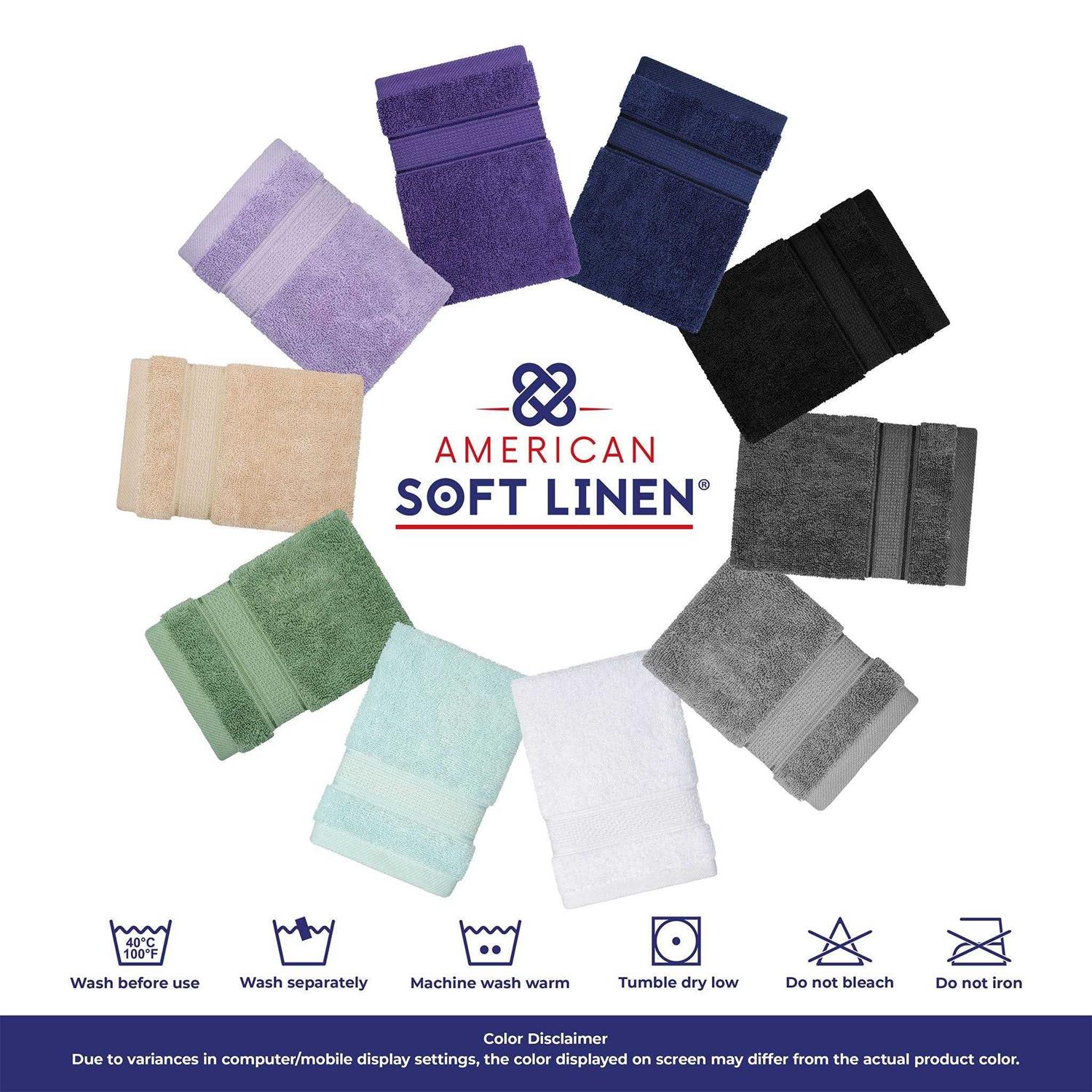 American Soft Linen Salem Luxury 4 Pack Washcloth Set