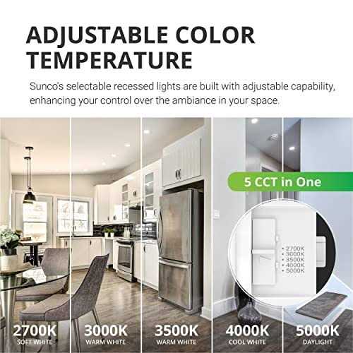 Sunco Lighting 4 Inch LED Can Lights Retrofit Recessed Lighting