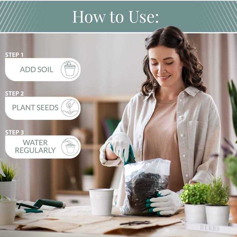 Barnyard Designs Herb Planter Set with Tray Indoor Garden or Outdoor