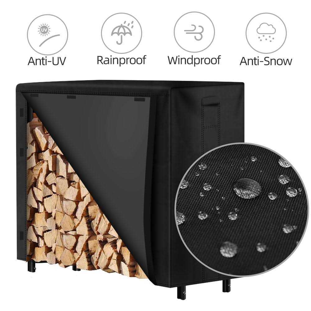 Amagabeli Firewood Outdoor Log Rack Cover