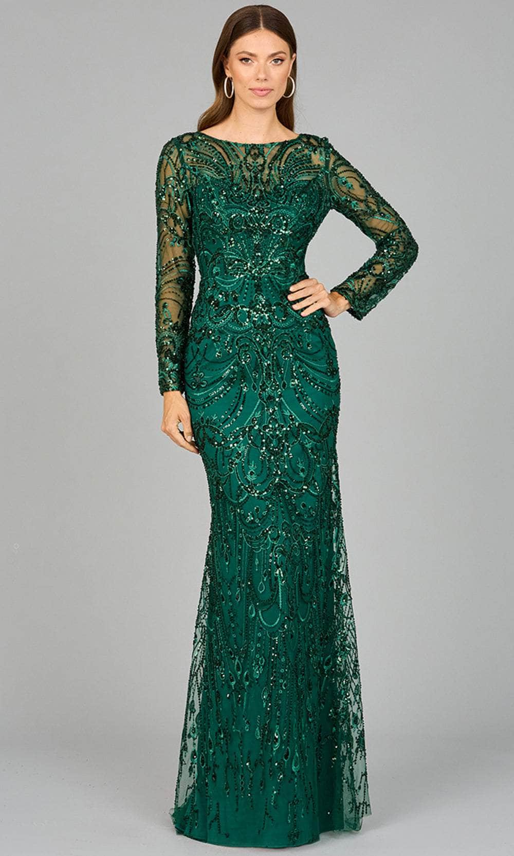 Beaded Lace Evening Dress