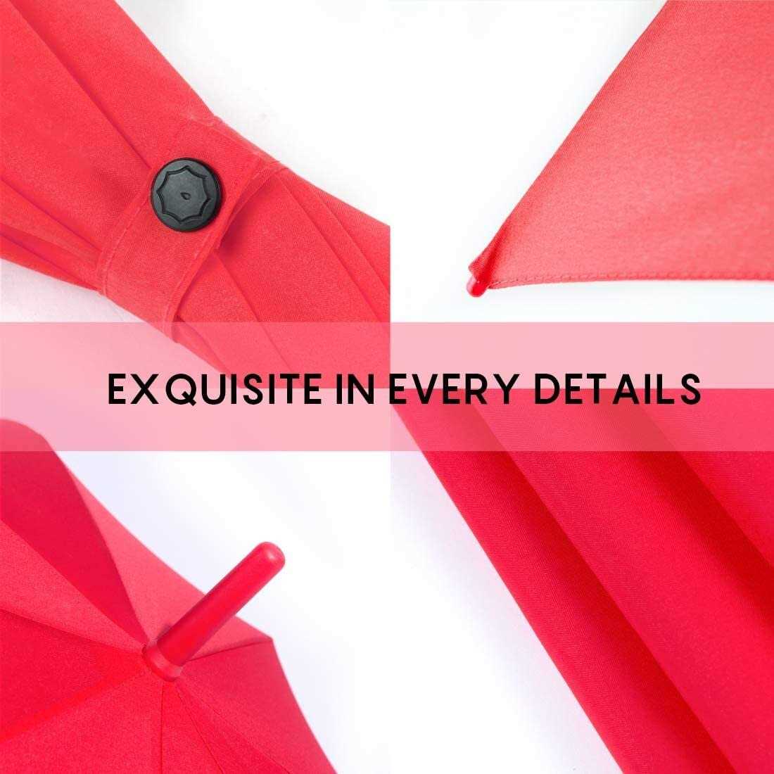 RUMBRELLA UV Stick Umbrella Auto Open UPF 50+ with J Hook Handle 51IN