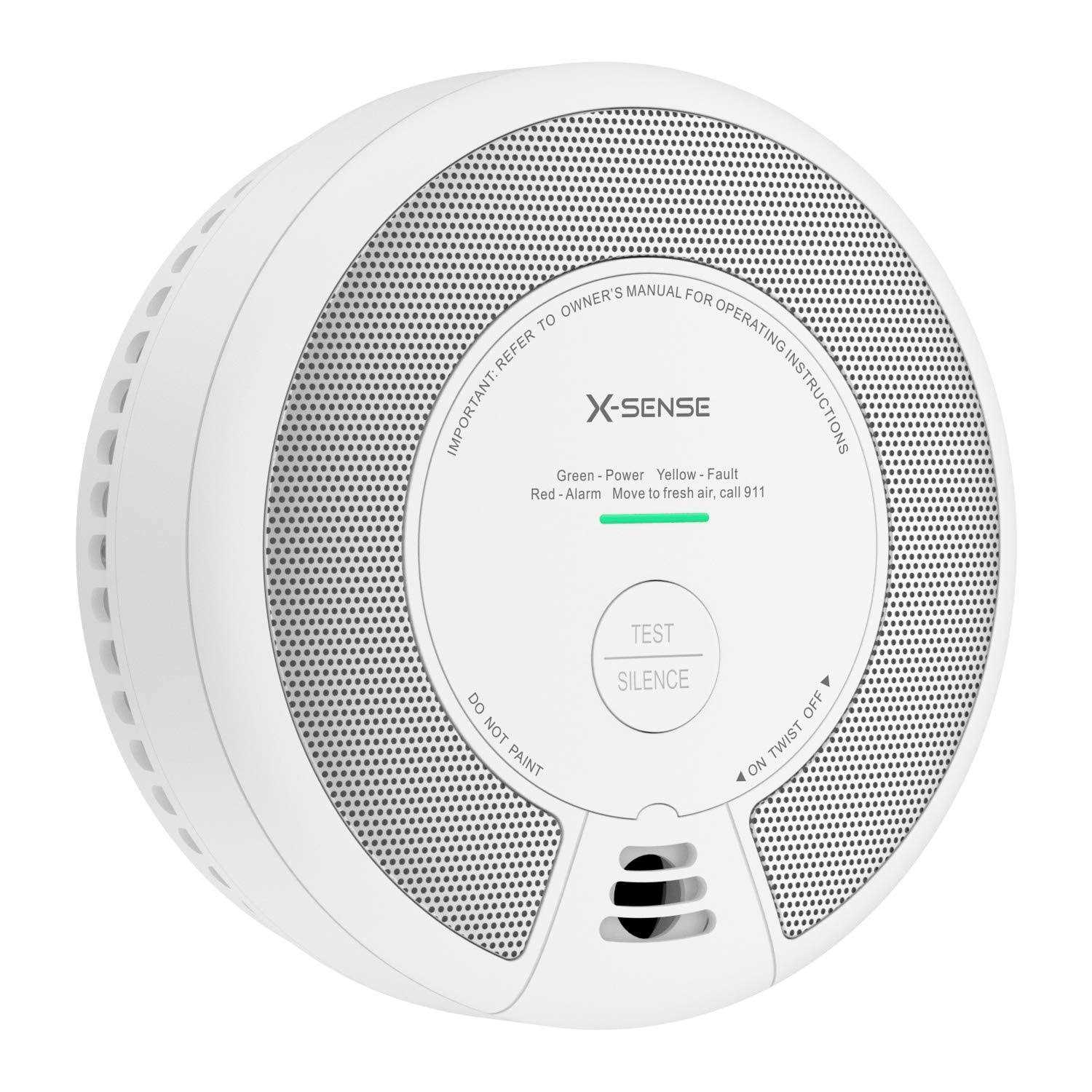 X-sense 2-in-1 Smoke and Carbon Monoxide Detector Alarm 10-Year Battery-Operated Dual Sensor Fire & CO Alarm
