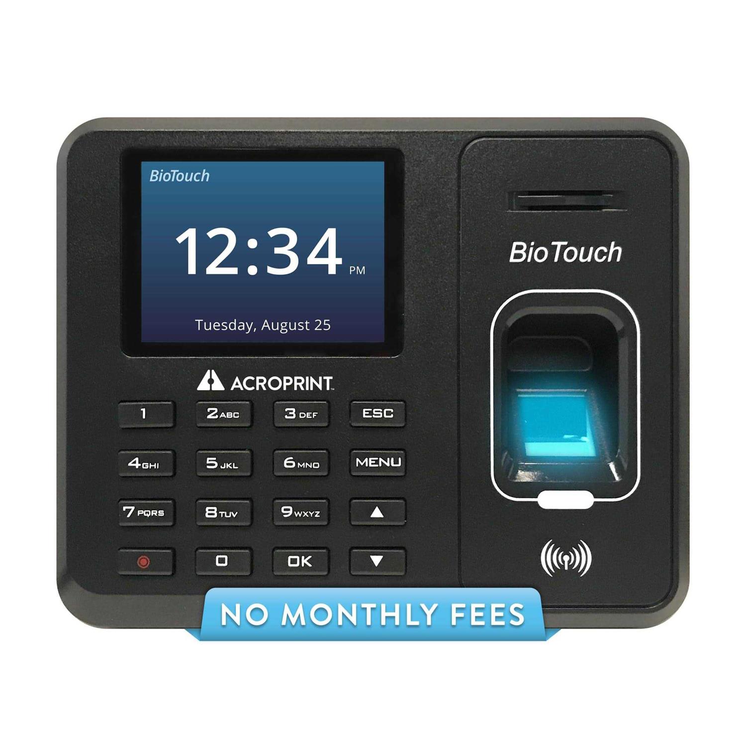 Acroprint BioTouch Time Clock & Badges Bundle