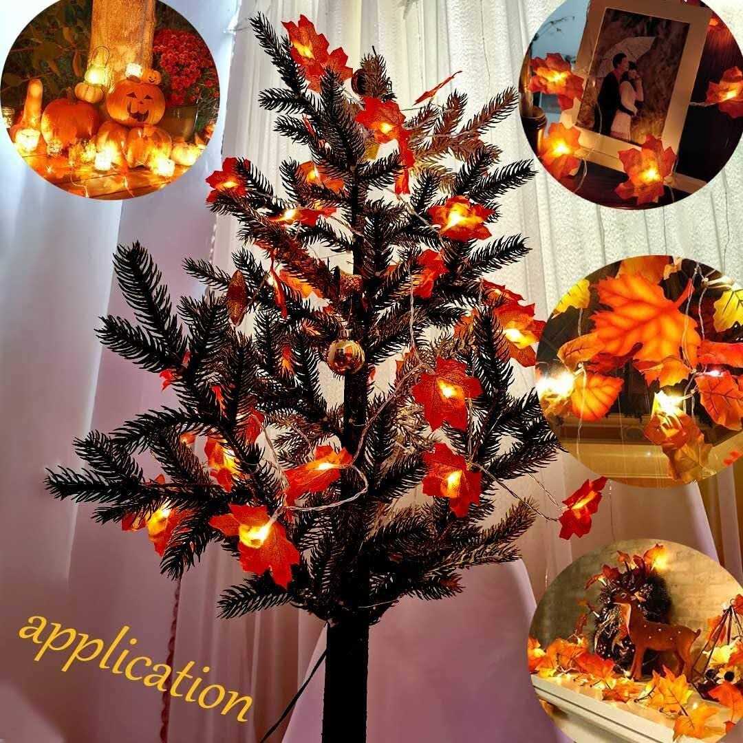 Ainkedin Autumn Decorations Fairy Lights Maple Leaf Light