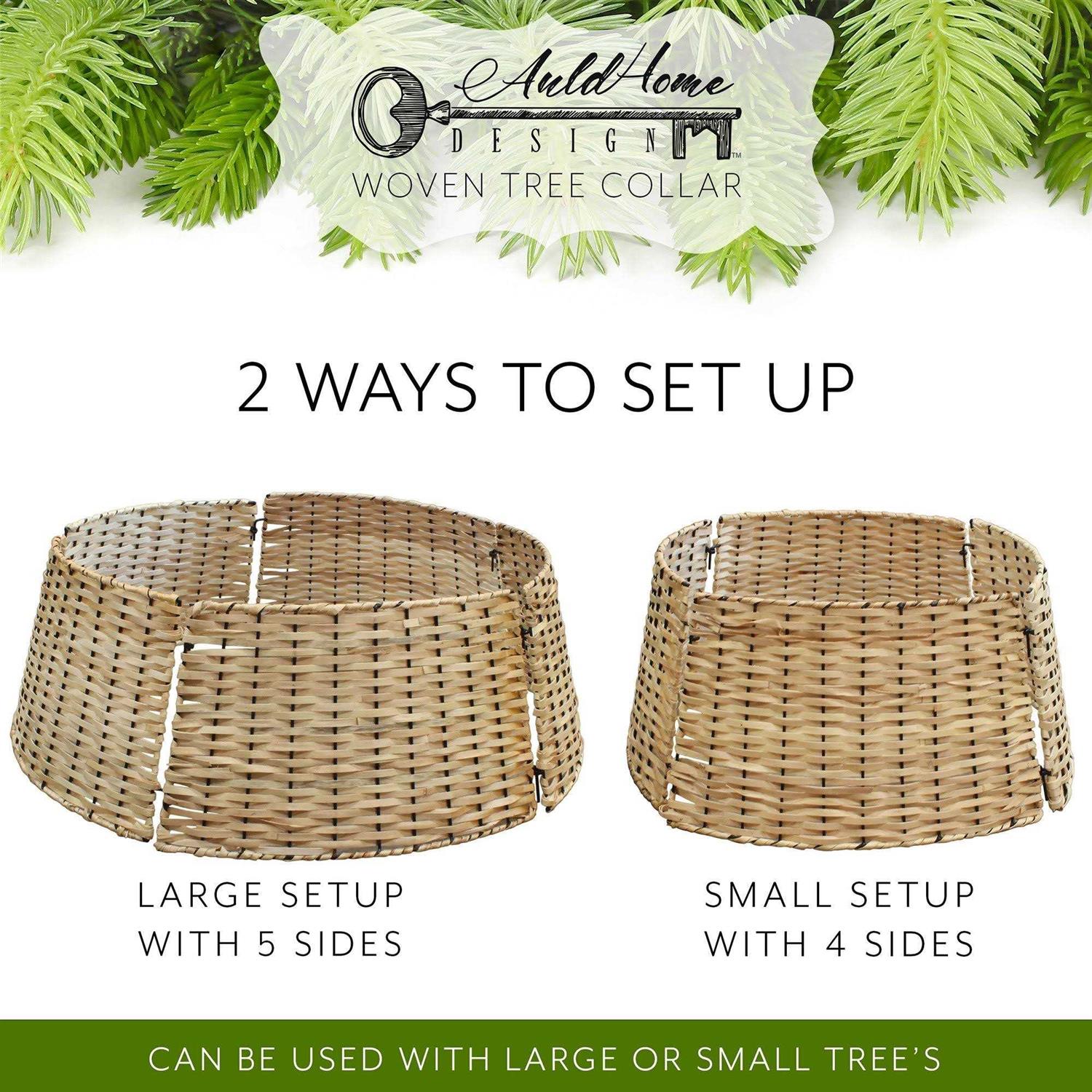 AuldHome Design AuldHome Wicker Christmas Tree Collar