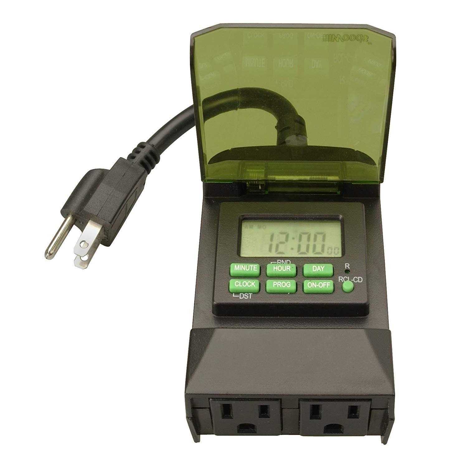 7-Day 2-Outlet Outdoor Digital Outlet Timer 50014WD