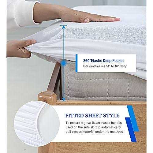 Artivestion Twin Mattress Protector Waterproof Mattress Protector Twin Mattress Pad Cover Noiseless Soft Breathable Cotton Terry Twin Mattre