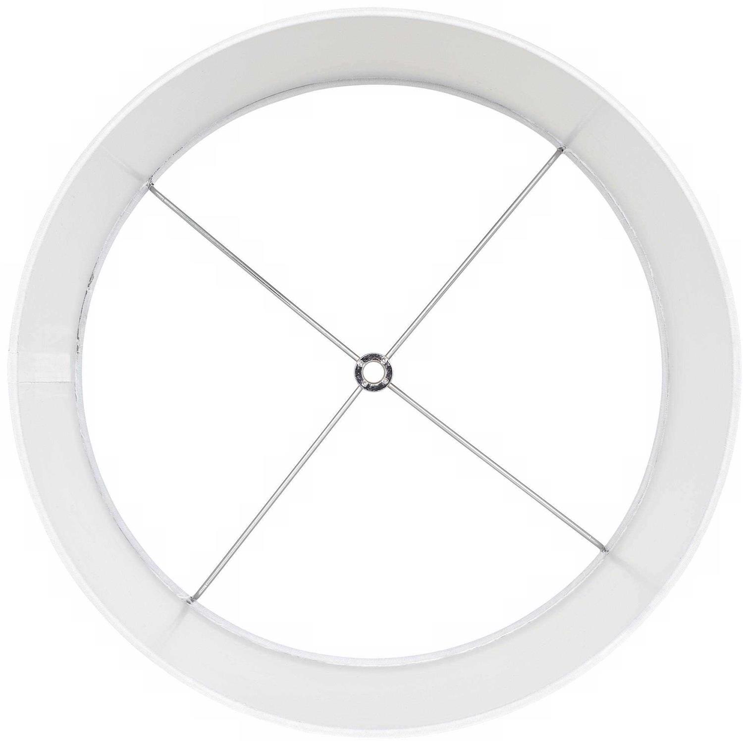 Brentwood White Fabric Hardback Lamp Shade