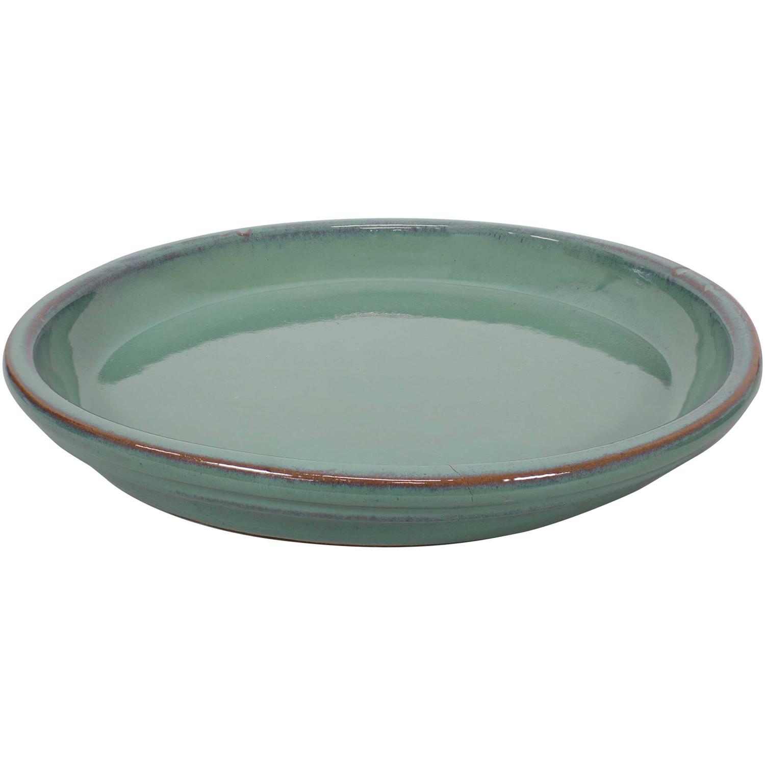 Sunnydaze Decor Glazed Ceramic Planter Saucers