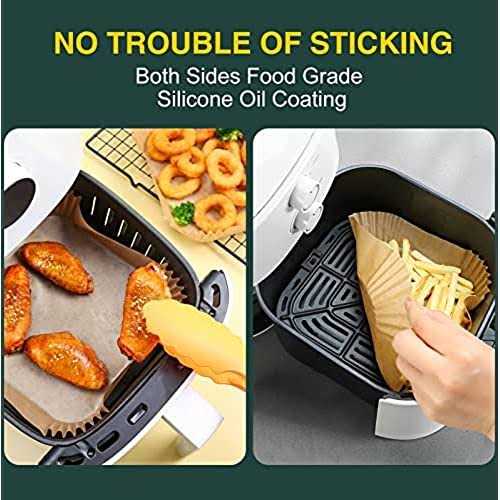 Air Fryer Disposable Paper Liners Square Non-Stick Parchment Paper Air Fryer Accessories