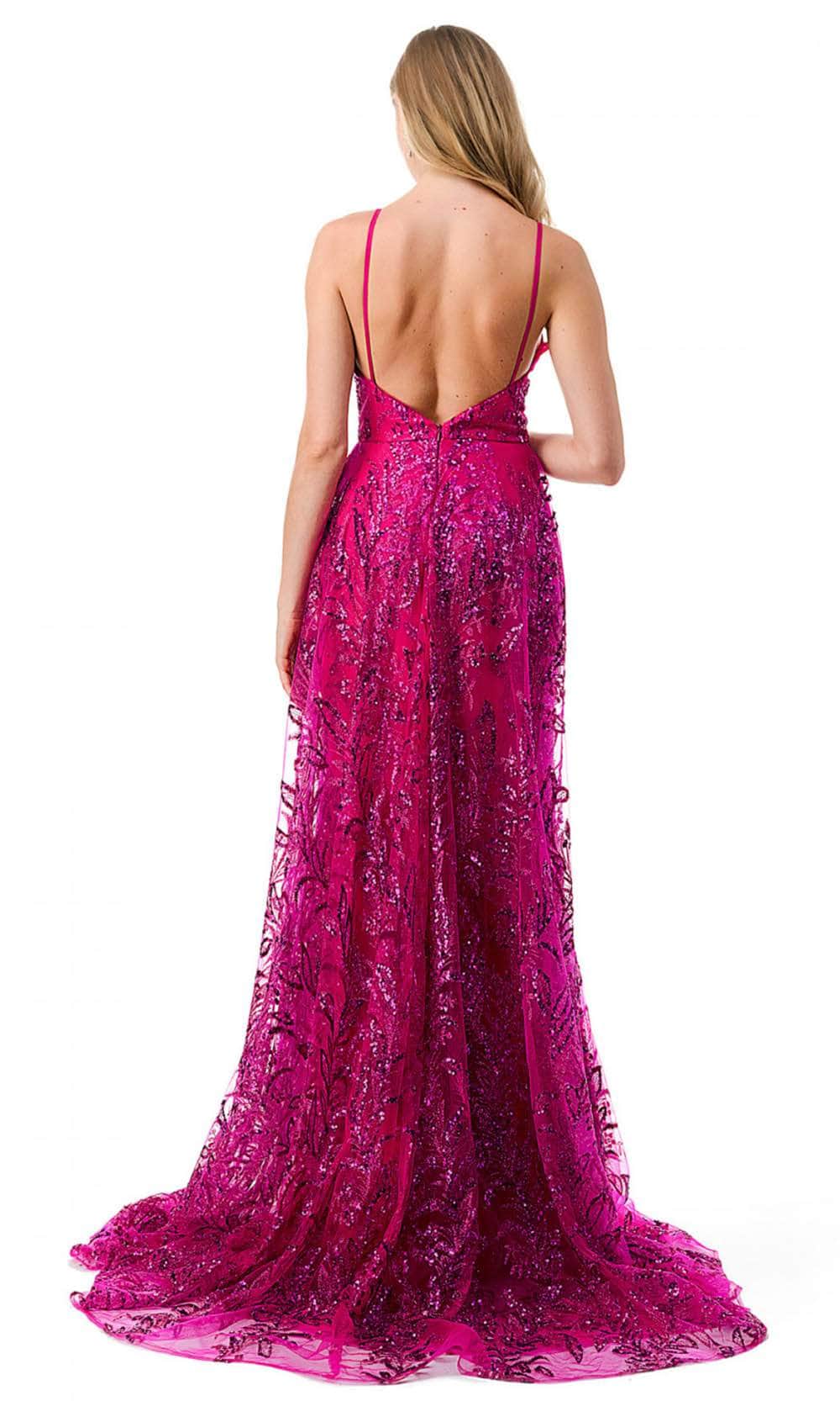 V-Neck Sleeveless Prom Gown