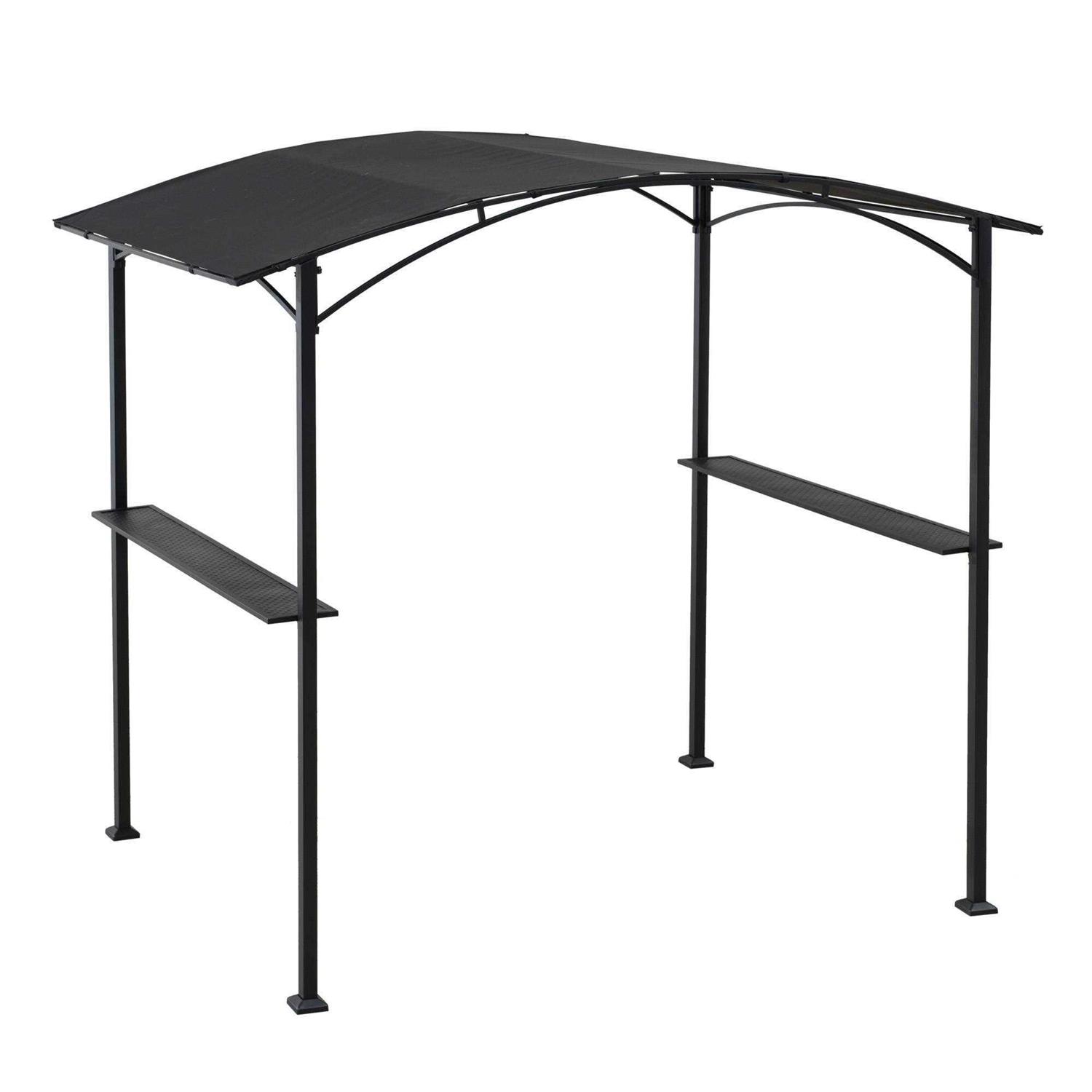 Sunjoy 5 ft. x 8 ft. Black Steel Grill Gazebo