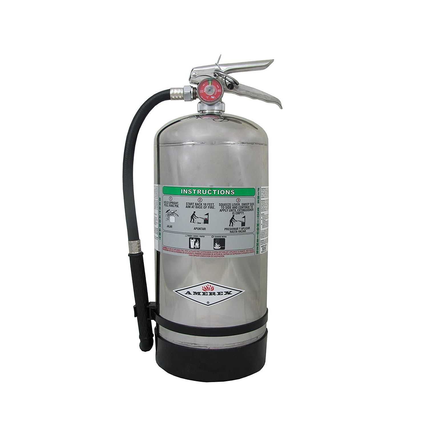 Amerex Fire Extinguisher,SS,Silver,K C260