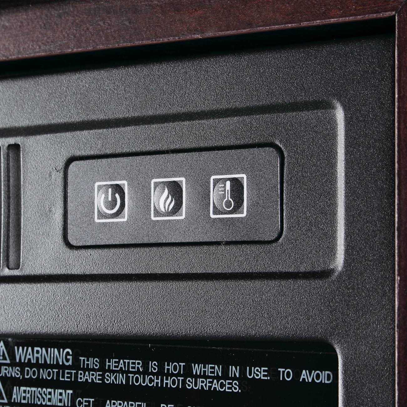 Della 1400w Deluxe Infrared Quartz Fireplace Heater Indoor Flame Wood Log Caster w/ Remote Control