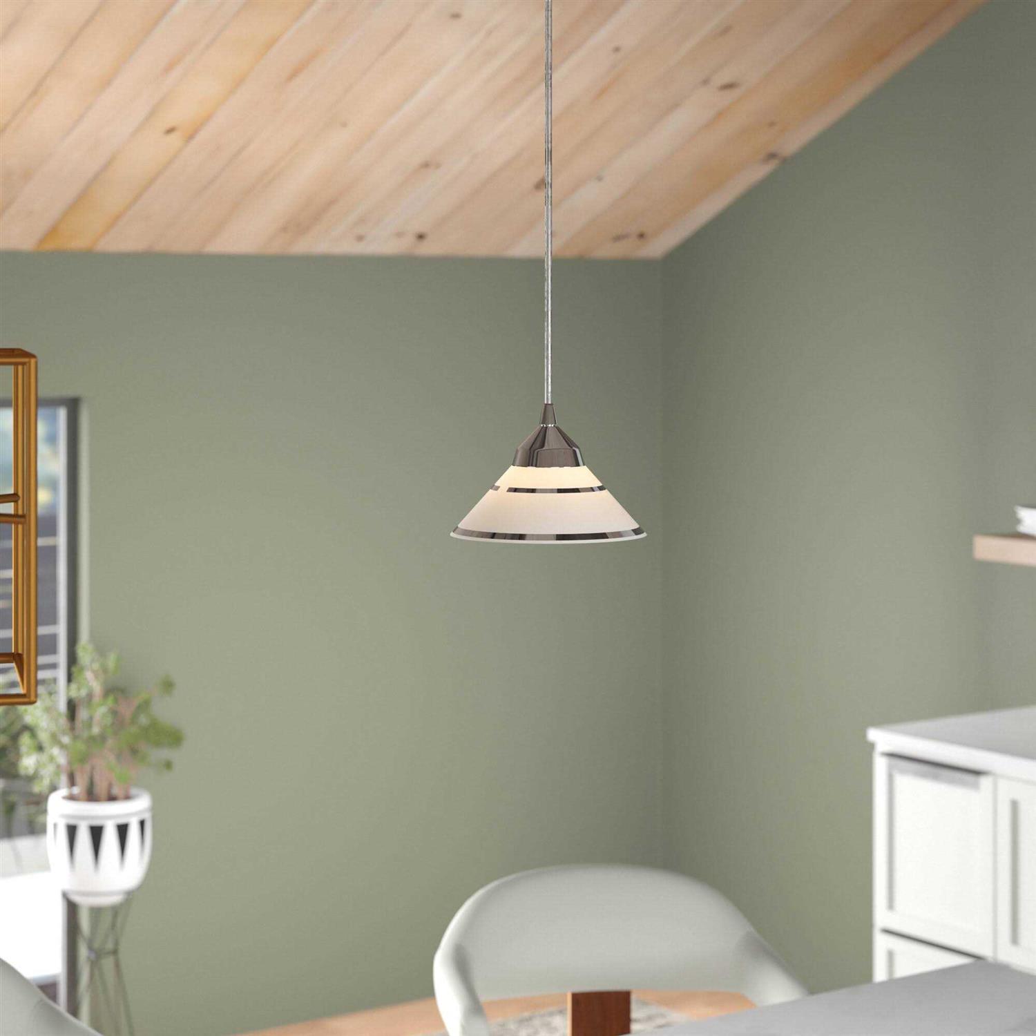 Akenya 1 Light Single Cone Pendant Wrought Studio Finish