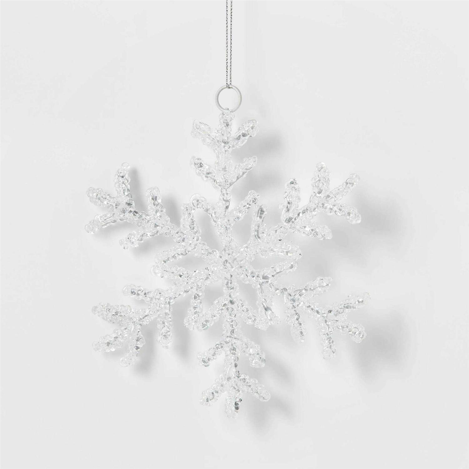 Wondershop Acrylic Snowflake Christmas Tree Ornament Clear