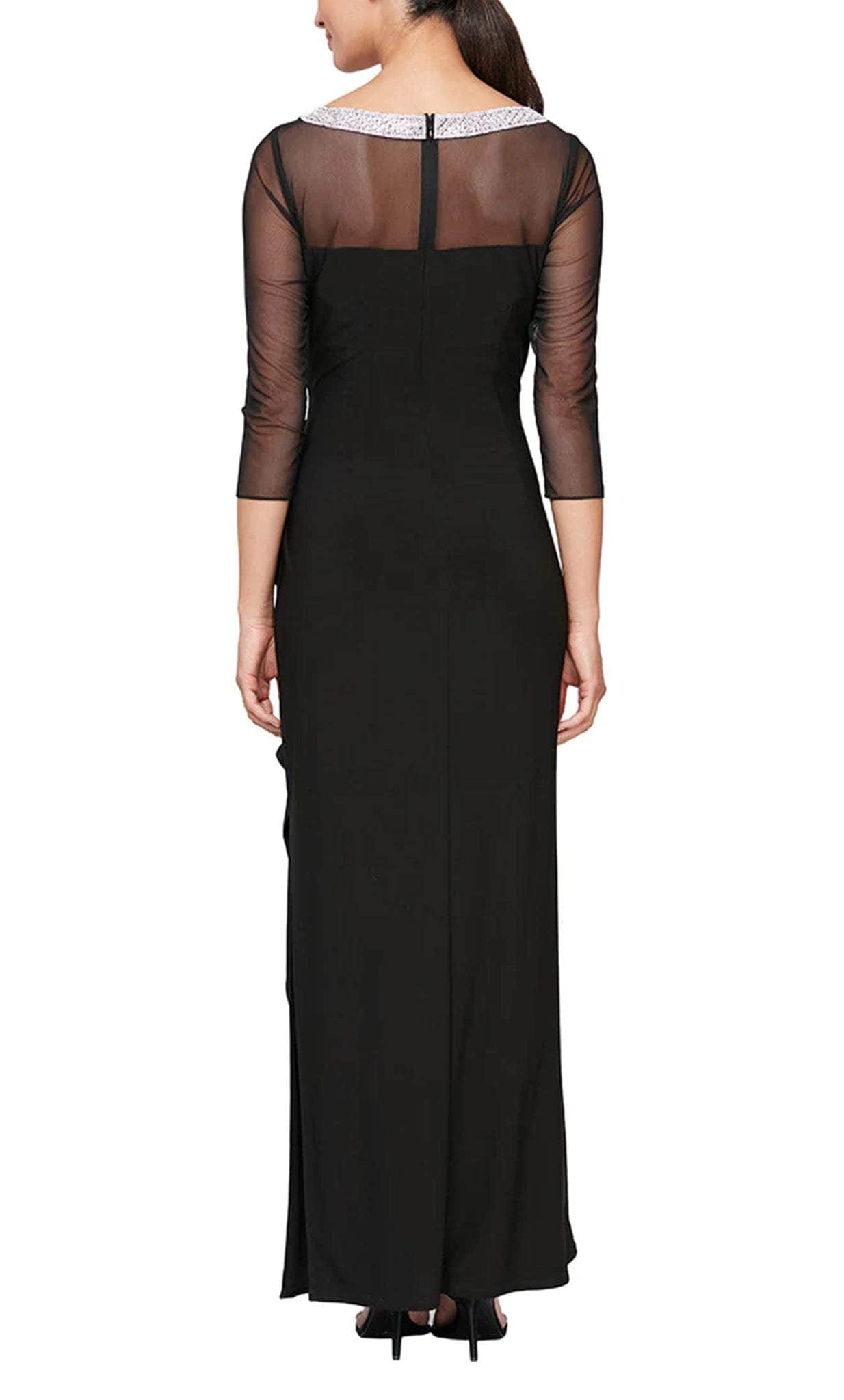 Beaded Bateau Formal Dress