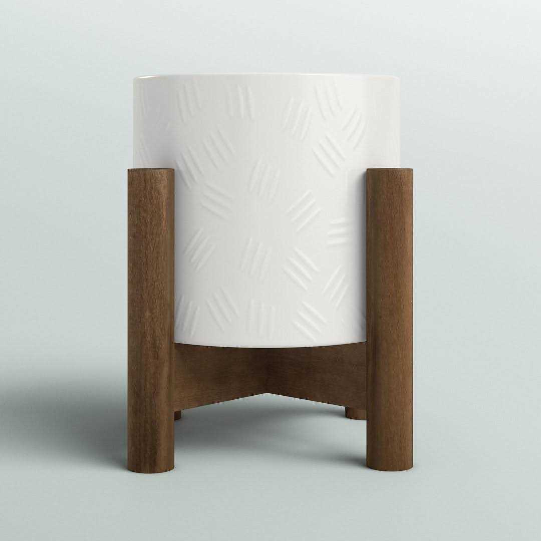 Benally 2-Piece Ceramic Pot Planter Mercury Row