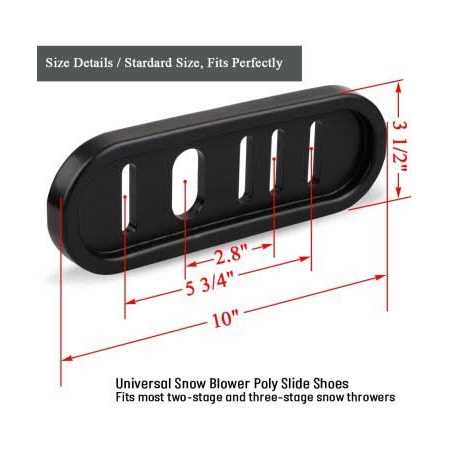 490-241-0010 Snowblower Slide Shoes Skid Shoe with Mounting Hardware for Universal MTD Snow Thrower