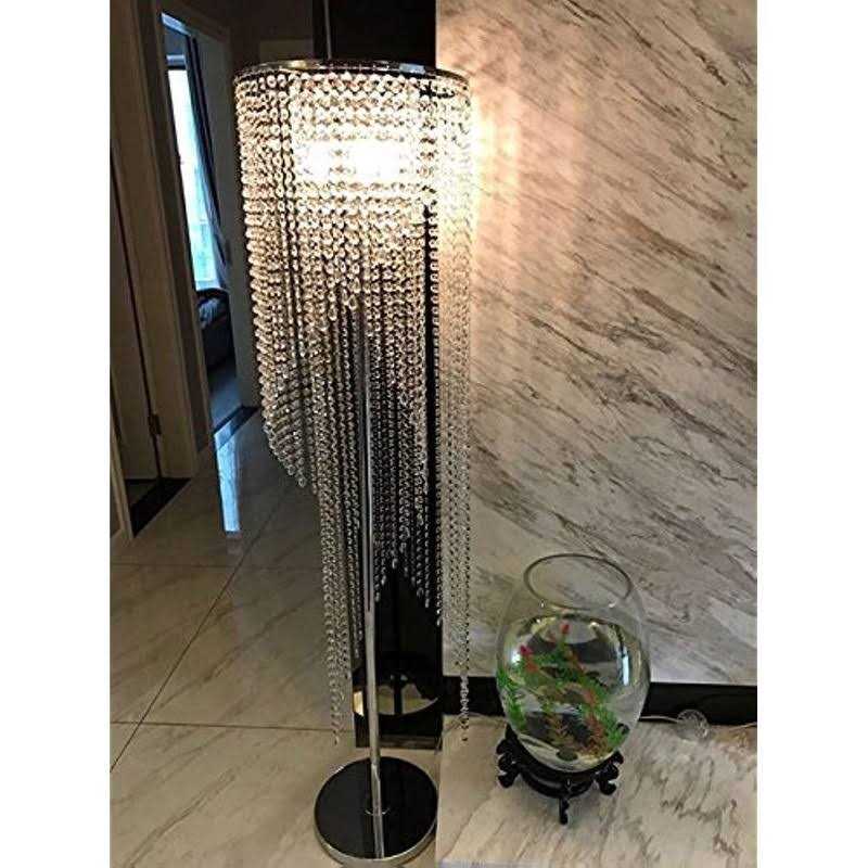 Surpars House Crystal Floor Lamp Elegant Rain Lamp Modern Lava Lamp for Living Room