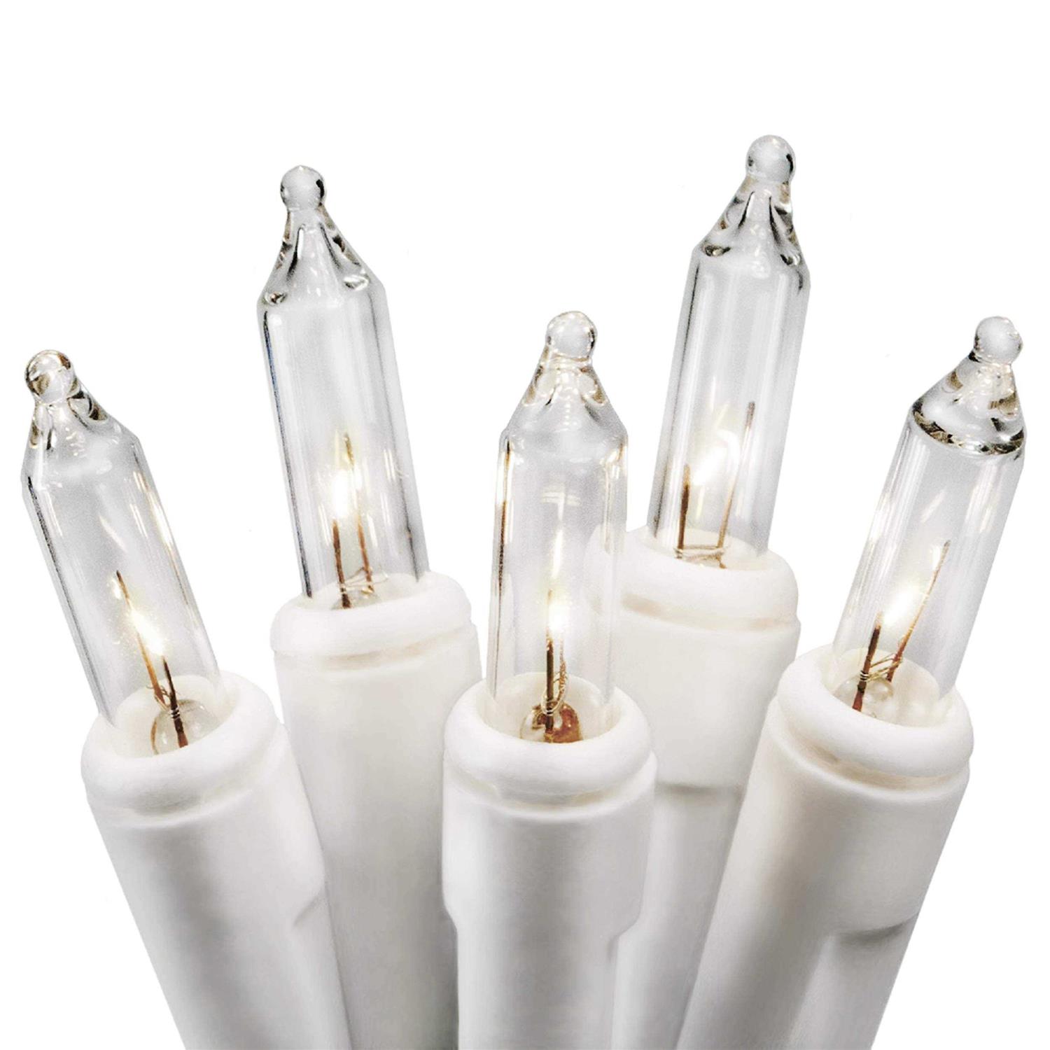 612 Vermont Clear 35 Count Christmas String Lights on White Wire Cord