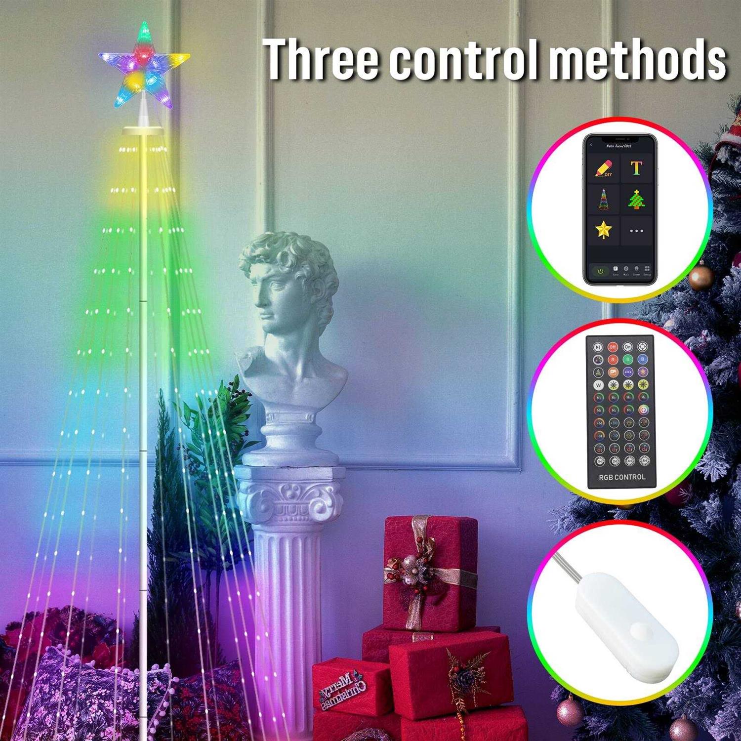 Avatar Controls 72-in Christmas Tree Free Standing Decoration with LED Lights ABSL15