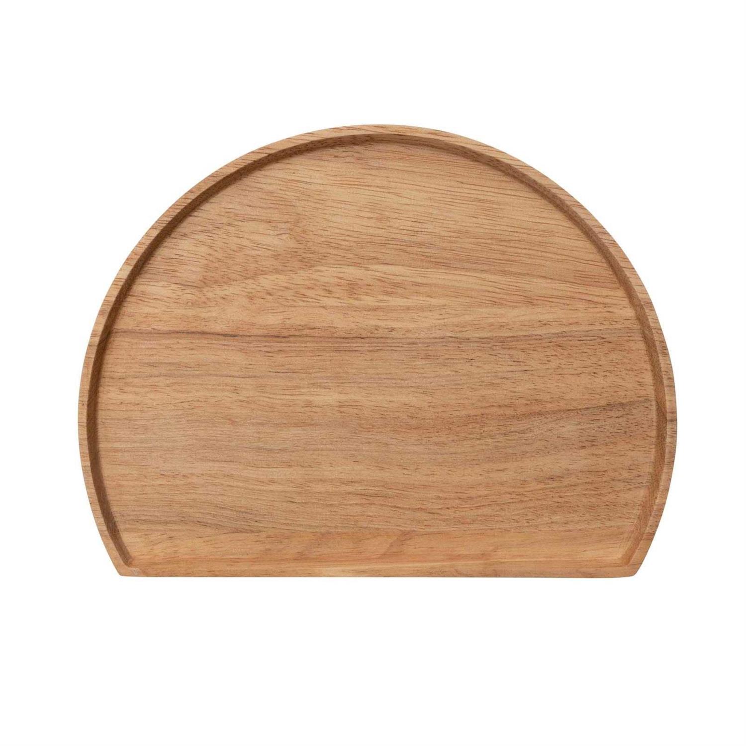 11 Natural Modern Wood Semi Circle Tray By Hello Honey