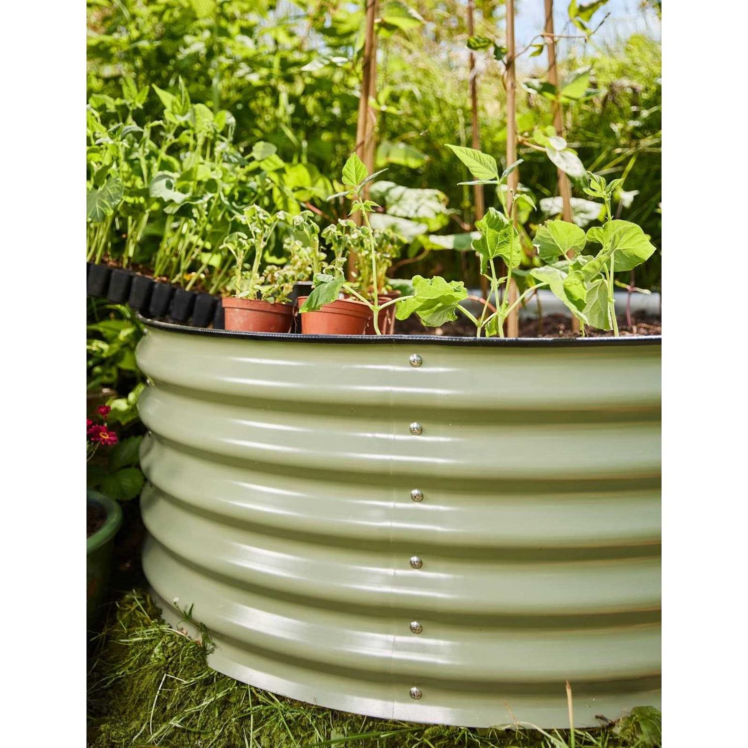 Vego Garden Tall Round Metal Raised Garden Bed