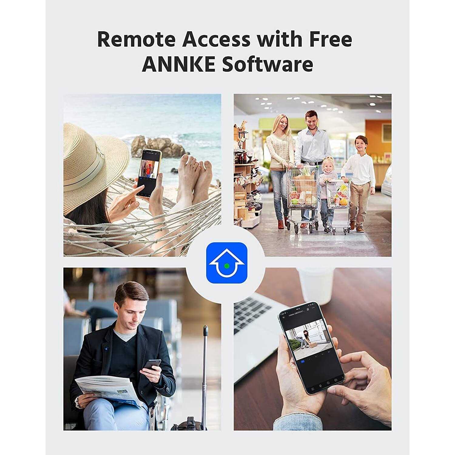 ANNKE 3K Lite Security Camera System with AI Detection 8CH DVR & 8x 2MP IP66 Cameras