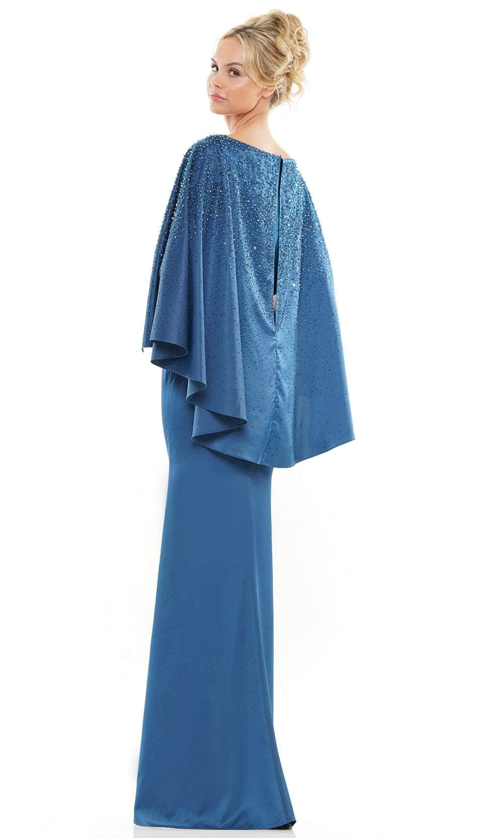 Cape Sleeve Bateau Formal Gown