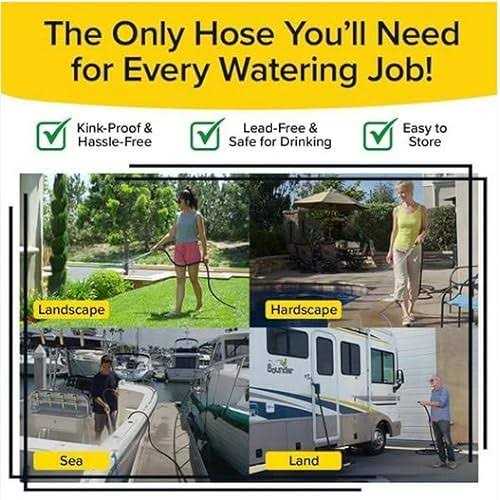 Bulbhead Pocket Hose Silver Bullet 75 ft Turbo Shot Nozzle Multiple Spray Patterns Expandable Garden Hose 3/4 in Solid Aluminum Fittings Lead-Free