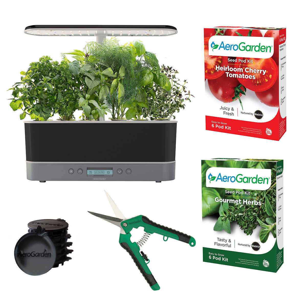 AeroGarden Bounty Elite Indoor Garden with LED Grow Light