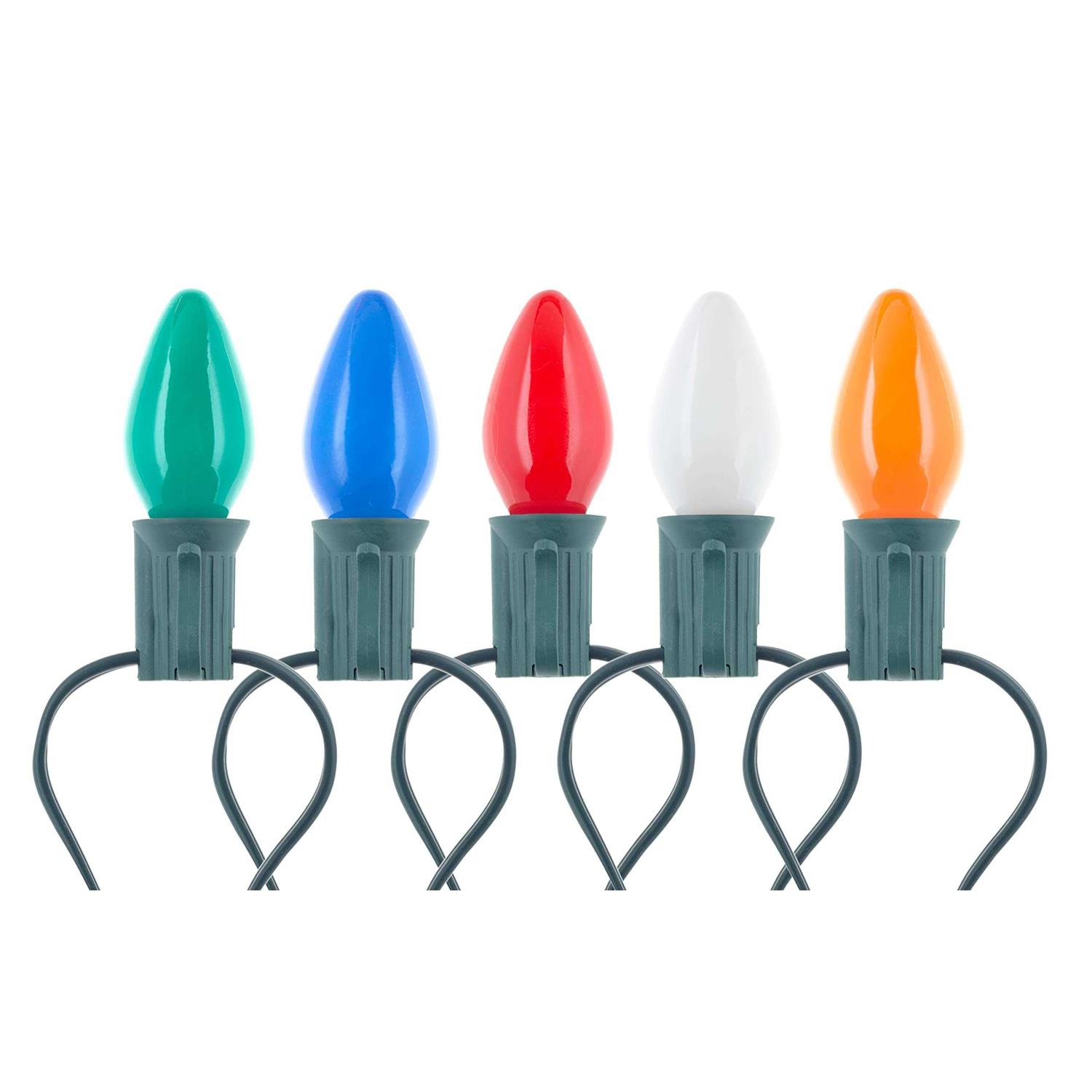 25 Pack C7 LED Replacement Light Bulbs for Christmas Light Strings