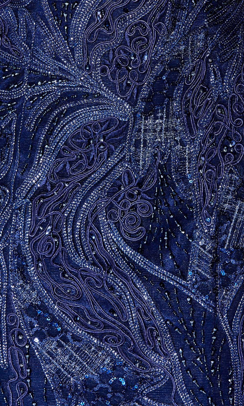 Off Shoulder Beaded Evening Gown