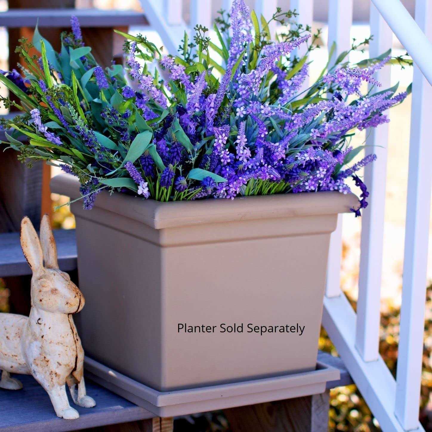 The HC Companies 14 inch Accent Square Plastic Plant Saucer