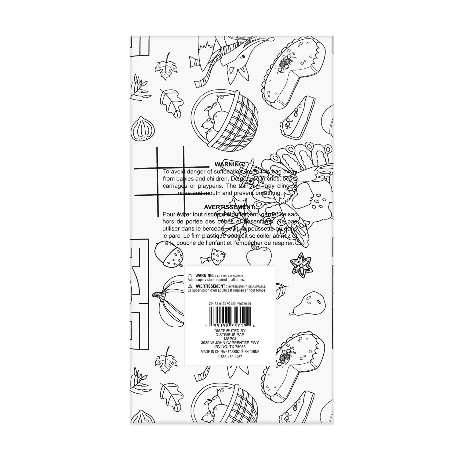 84 Color Your Own Thanksgiving Table Cover by Celebrate It