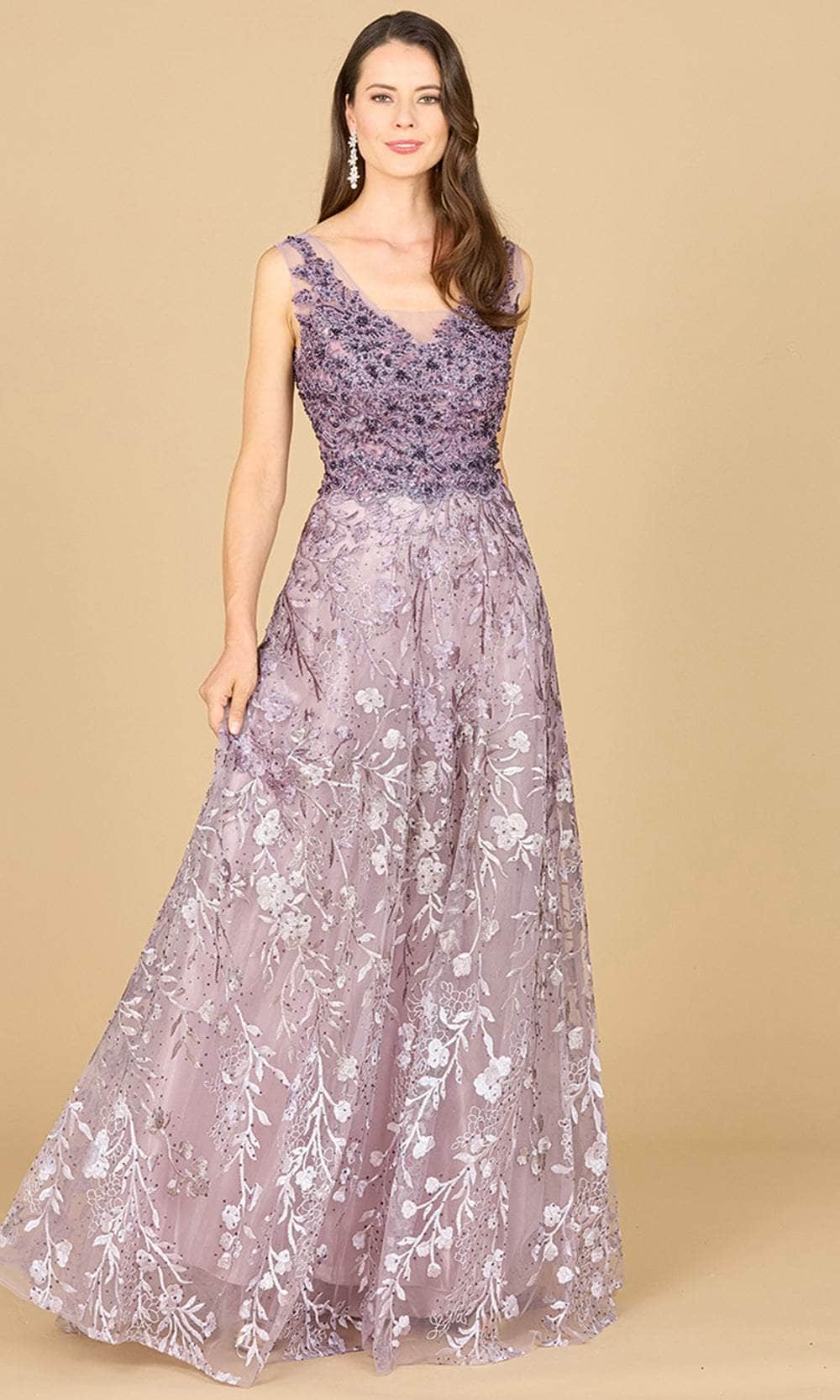 Ombre Lace Evening Gown