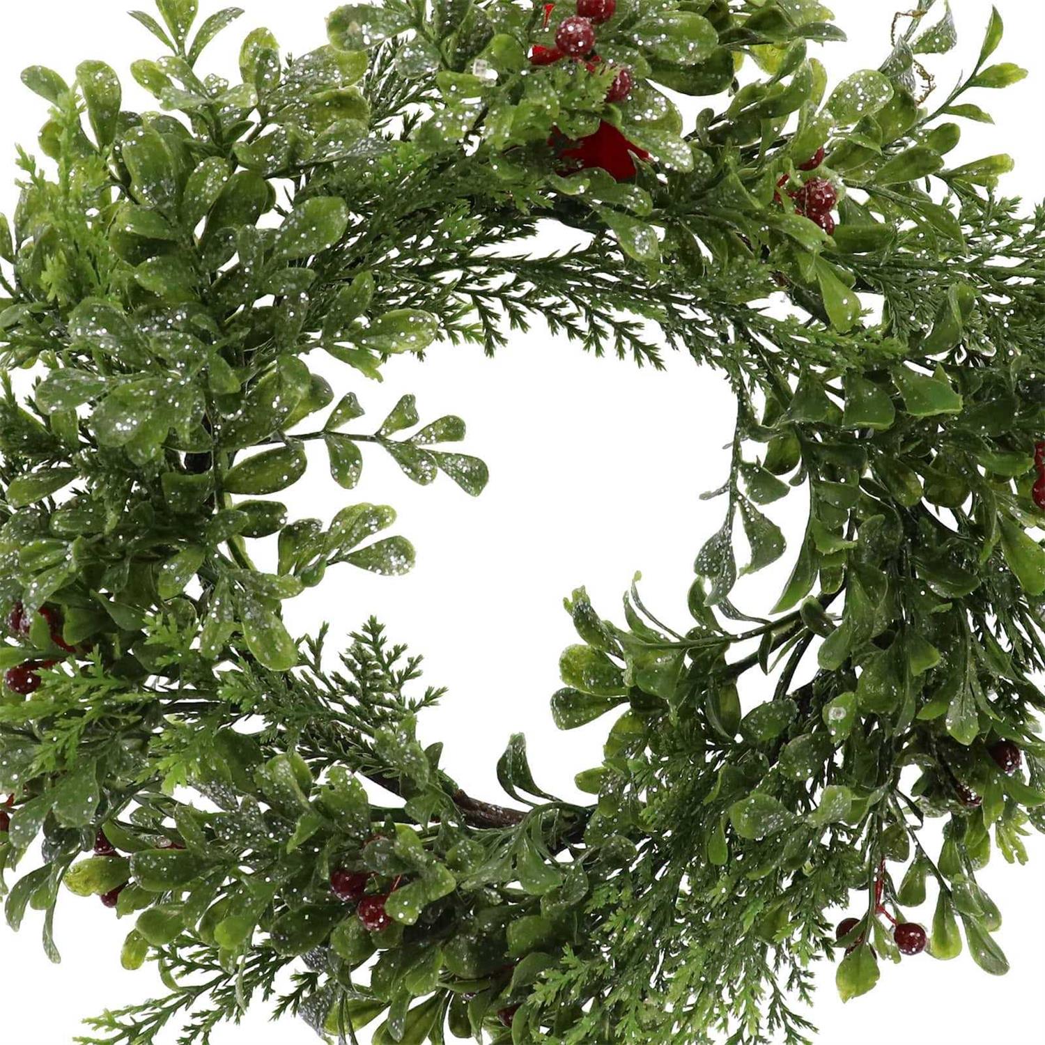 12 Mini Glitter Mistletoe Wreath by Ashland