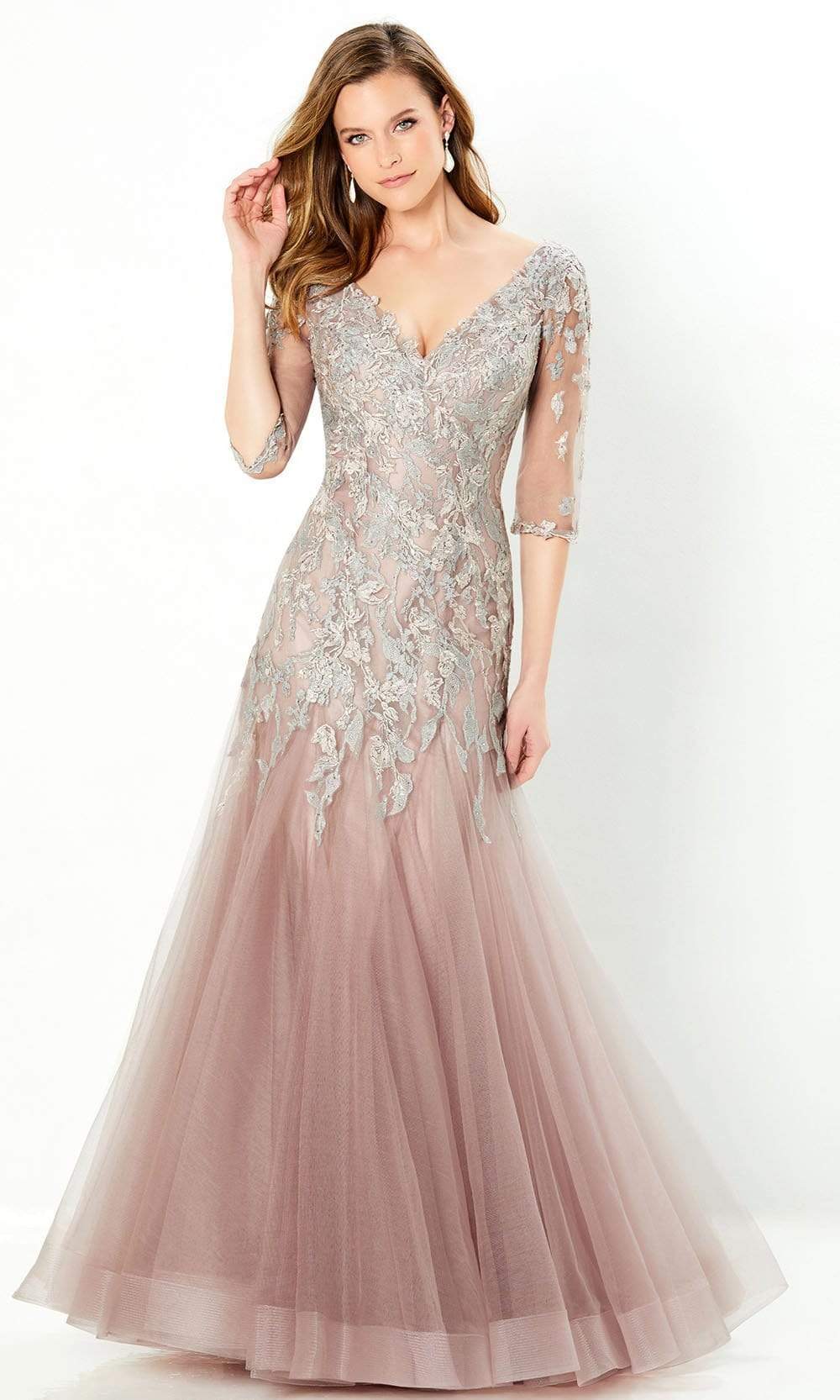 220936 Jewel Lace Appliqued Mother of the Groom Dress