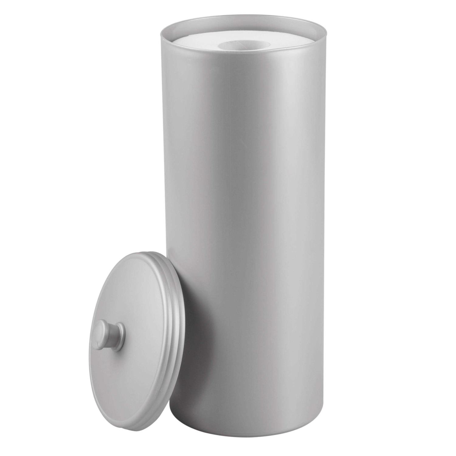 iDesign Kent Bathware, Free Standing Toilet Paper Roll Holder for Bathroom Storage – Gray