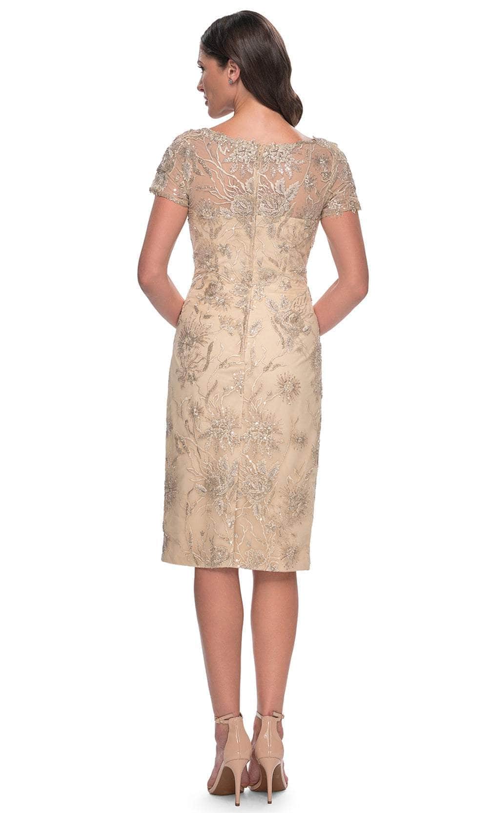 Sequin Short Sleeves Formal Dress