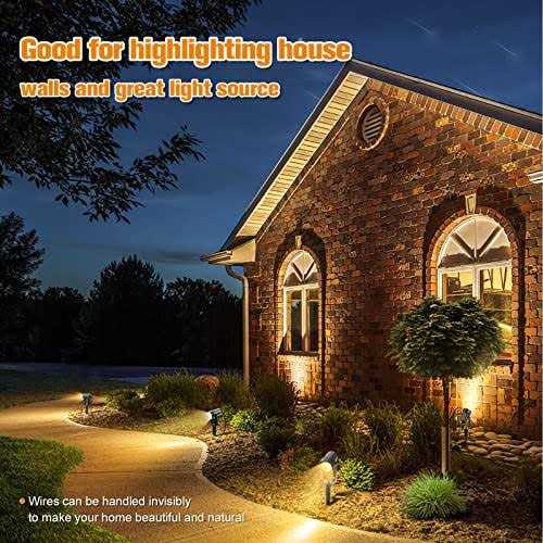 APONUO Low Voltage Landscape Lights,Total 56ft Cable Long Outdoor Landscape Lights Waterproof Led Spotlight with Plug